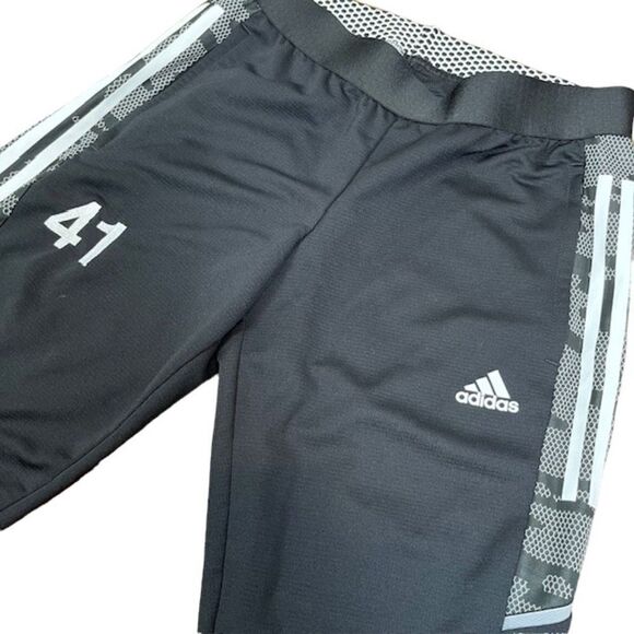 ADIDAS WOMEN CONDIVO 21 TRAINING PANT Black 3 Stripe Camo Size Small - Picture 3 of 15